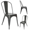 Supfine Set de 8 chaises de salle à manger empilables,métal Voir les images du produit 4