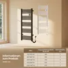 EMKE Scaldasalviette elettrico 960x400 mm, 300W bianco con Anteprima dell’immagine prodotto 6