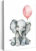 Leinwand Bilder 50x70 cm - Kinder Ballon - Drache - Rosa, Produktbild-Vorschau 1