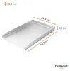 Grilovacia doska z nehrdzavejúcej ocele - plancha 45 x 30 Náhľad obrázku produktu 14