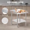 SucceBuy Table de travail 24 x 24 x 26 pouces en acier Voir les images du produit 4