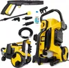 A collection of pressure washer components and accessories laid out on a white background. Produktbild-Vorschau