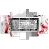5-teiliges leinwandbild explosion von rot 200x100 cm Feeby Produktbild-Vorschau 3