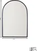 Loft42 Briq Wandspiegel - Schwarz - Metall - 48x69x3 Produktbild-Vorschau 4