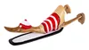 Ente Holz Surfbrett 25 cm, Ente Surft, Teak Holz Ente + Produktbild-Vorschau 2