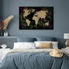 MuchoWow® Poster Weltkarte - Blätter - Dschungel 120x80 cm Produktbild-Vorschau 4