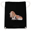 Mr. & Mrs. Panda Jutebeutel Hund Basset Hound - Schwarz - Produktbild-Vorschau 2