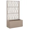 A planter with a trellis on a white background. Voir les images du produit