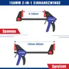 WORKPRO Einhandzwingen 2 Stück, Schraubzwingen Set 2 in 1, Produktbild-Vorschau 3