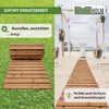 Holzpfad ausrollbar 250x43x2 cm rustikales Tannenholz Produktbild-Vorschau 4