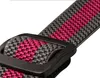 A close-up view of a fabric strap with a buckle, showing a pink and gray striped pattern. Náhled obrázku produktu