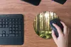 MuchoWow® Mauspad Mousepad Wald - Moos - Baum 20x20 cm - Produktbild-Vorschau 4