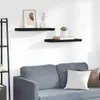 vidaXL Schweberegale 2 Stk. Schwarz 60x23,5x3,8cm MDF Produktbild-Vorschau 2