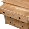 A close-up view of a wooden dresser with one drawer pulled out. Náhľad obrázku produktu