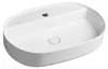 Isvea INFINITY OVAL wastafel, opzetmodel, 60x40 cm, wit Productafbeelding-voorbeeld 1