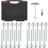20 piquets de tente piquets à visser acier camping 20 cm en Voir les images du produit 1