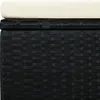 vidaXL Stolička s vankúšom Poly Rattan 53 × 53 × 30 cm Náhľad obrázku produktu 5