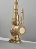 Wasbakmengkraan Ari Antique, retro, messing, draaibare Productafbeelding-voorbeeld 4