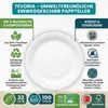 Pappteller Tevoria 22 cm, 100 Stück, weiß, geriffelt Produktbild-Vorschau 2