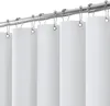 Duschvorhang Leinen 152 x 214 cm Weiß mit Metallringen Produktbild-Vorschau 1