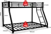 Sweiko Twin Over Full Lit superposé en métal, Heavy Duty Voir les images du produit 13