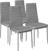 Four gray dining chairs arranged in a group. Náhled obrázku produktu