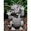 Gartendrache schneidet Grimasse Drache Figur Gargoyle Produktbild-Vorschau 1
