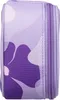 A close-up side view of a pencil case with a floral pattern. Produktbild-Vorschau
