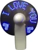 LED-Handventilator mit Laufschrift („I LOVE YOU“, weißes Produktbild-Vorschau 1