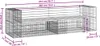 vidaXL Gartenbank aus Gabionen 244x71x65,5 cm Massivholz Produktbild-Vorschau 8