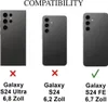 A compatibility chart showing different Samsung Galaxy phone models and whether a product is compatible with them. Produktbild-Vorschau