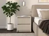 Nachttisch Kaschmir Beige 42x30x45 cm mit zwei Schubladen – Produktbild-Vorschau 5