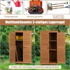Dřevěná zahradní bouda COSTWAY, kůlna na nářadí odolná Náhled obrázku produktu 5