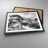 Gerahmtes Poster - Schwarzer Rahmen - Berge Nebel Gipfel - Produktbild-Vorschau 3