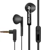 A studio shot of black wired in-ear headphones. Produktbild-Vorschau