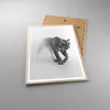 Gerahmtes Poster - Rahmen in heller Eiche - Tiger Monochrom Produktbild-Vorschau 3