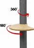 205 cm hoge wandkrabpaal met 4 plateaus voor katten - Sisal Productafbeelding-voorbeeld 4