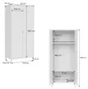 sweeek - Garderobe mit Holzdekor und Metall 2 Regale und 1 Produktbild-Vorschau 6
