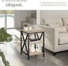 Table d’appoint NOTTINGHAM 40,5x40,5x60,5cm - Bois clair Voir les images du produit 5