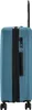 A side view of a teal suitcase with black wheels and handle. Produktbild-Vorschau