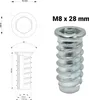 10x gniazda wkręcane M8 - długość 28 mm - nakrętka wkręcana Podgląd zdjęcia produktu 3