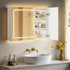 Wandschrank mit Spiegel und LED-Beleuchtung, Produktbild-Vorschau 1