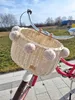 Grande cestino per bicicletta in vimini color ecru con Anteprima dell’immagine prodotto 3