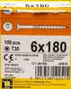 Holzbauschrauben Domax CT 6x180 mm Tellerkopf TX 100 Stück Produktbild-Vorschau 5