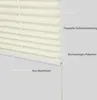 A close-up view of a beige pleated blind, highlighting its materials and construction. Produktbild-Vorschau