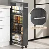 Wózek na kółkach HOMCOM, wąski wózek do serwowania z 4 Podgląd zdjęcia produktu 6