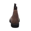 A single brown leather boot is shown from the back against a white background. Podgląd zdjęcia produktu