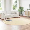 Teppich Shaggy Hochflor NAVARRA Creme 240x240 cm Polyester Produktbild-Vorschau 3