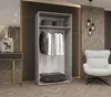 Úzká zrcadlová skříň 100 cm ELIRA 2 - kašmír / kašmírový Náhled obrázku produktu 2