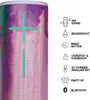 A close-up of a speaker with feature callouts. Produktbild-Vorschau